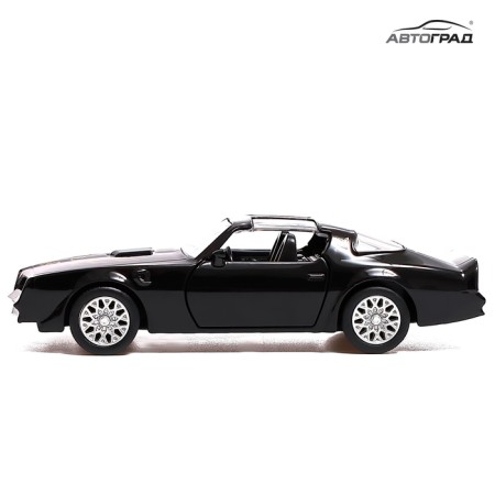 Metal machine Pontiac Firebird, 1:32, doors, inertia, black color open-5