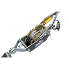 Лебедка ручная KRAFT KT705008, с двойным храповым механизмом, 2 т, 2.2 м, 2 крюка