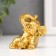 Souvenir Polystone "Golden Elephant with Flower" set 8 pcs 5.5x4x4 cm
