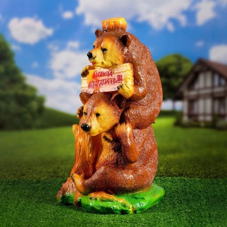 Garden figure "Bears Come friends" 30x27x55cm-6