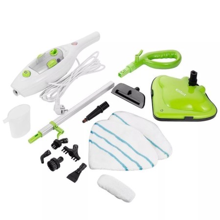 Steam mop KitFort KT-1060, 1300 W, 300 ml, cord 4.7 m, white-green-5