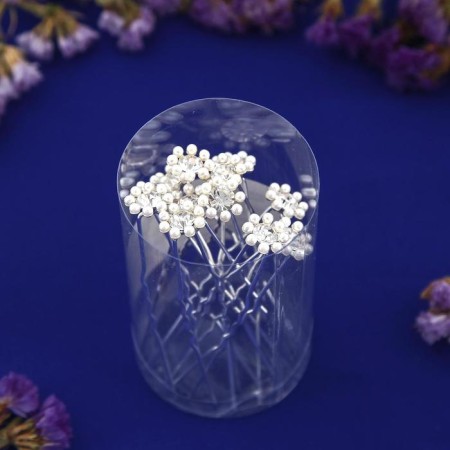Hair hairpin "Pearl chamomile"-1