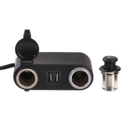 Cigarette lighter, wire 90 cm, USB 2.1 A-1