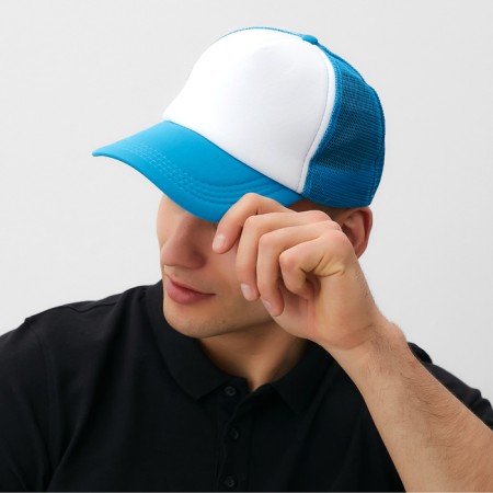 Baseball cap with minaku grid, blue color, size 56-58-2