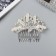 Hair crest "Kelly" butterfly, 8x6 cm, silver