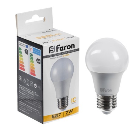 LED LED Feron, (7W) 230V E27 2700K A60, LB-91
