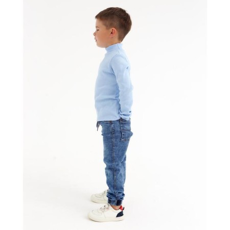 School turtleneck for children, blue color, height 134-6