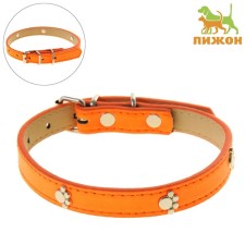 Neon collar with paws, 40 x 1.5 cm, orange