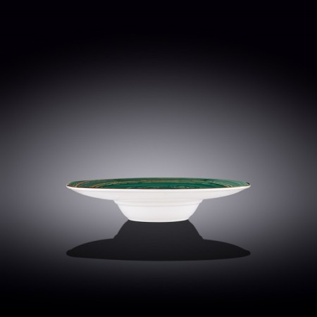 Deep plate Wilmax England Spiral, D = 24 cm, 200 ml, green color-1