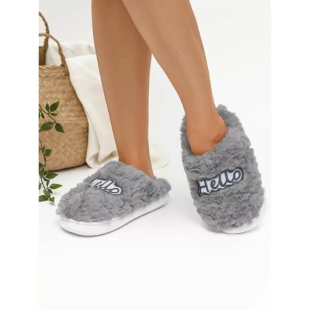 Home Hello slippers, closed nose, size 38-39, color gray color-1