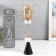 Summary Metal for 1 candle "branches with crystals. Two rings" Gold 42x17x17 cm