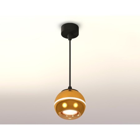 A set of suspended lamp with additional backlight by Ambrella Light, Techno, XP1105001, GU5.3, Color Gold polished, black sand-1