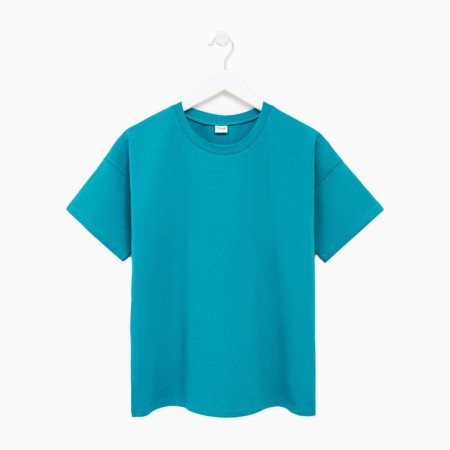 Women's T -shirt Minaku: Basic Line, Aquamarine color, size 46-7