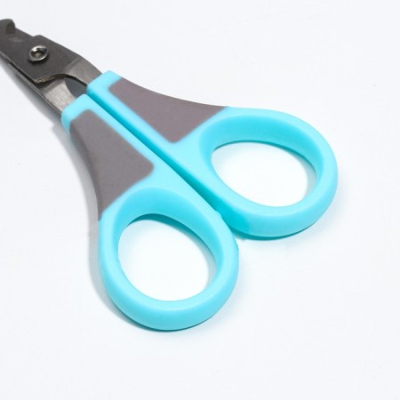 Cooperus scissors curved, hole 7 mm, blue with gray-3