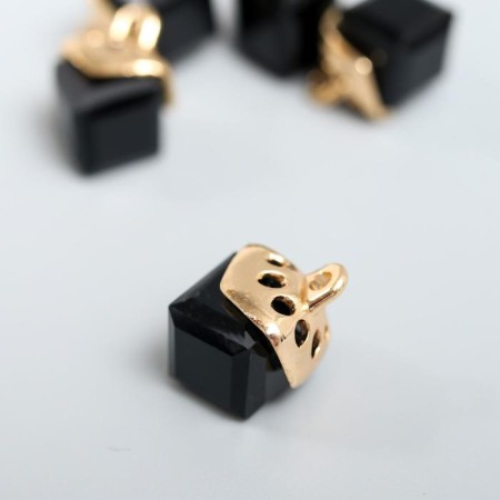 Decor for creativity Glass "Cub-Crystal" Black set 5 pcs 0.8x0.8 cm