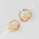 Earrings with pearls "abstraction" wave, color gold