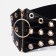 Women's belt, width 12 cm, on lightning, black color