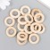 Decor for creativity tree "Rings" set 15 pcs natural 2x2 cm