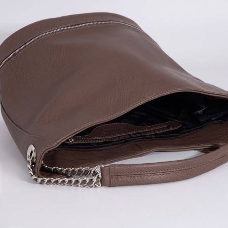Love bag "Olivi" with lightning, brown color-4