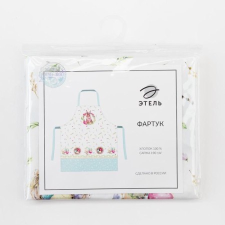 Apron Ethel "Easter rabbit" 60x70 cm, 100% hl, sarzha 190 g/m2-5