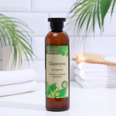 Hair shampoo from dandruff recipes "Hops and Oatmeal Milk", 400 ml