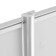 Bath screen "premium a", 168 cm, white color