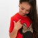 T-shirt Children's Minnie Mouse, height 122-128, red