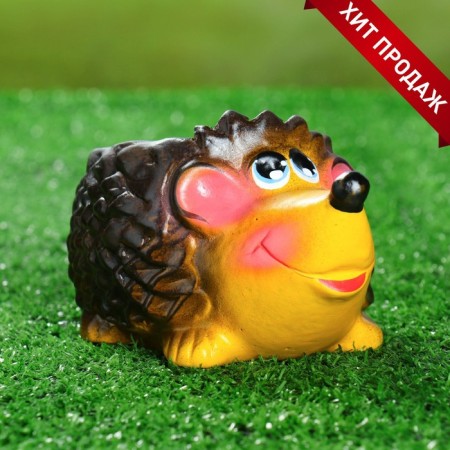 Figure Kashpo "Hedgehog" 17x10x7cm, yellow