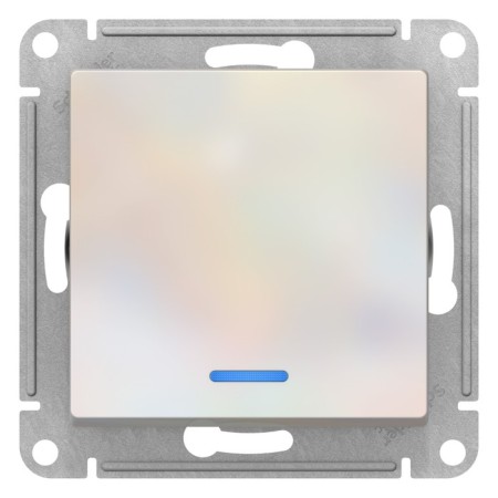 Switch SE AtlasDesign, 10 A, 1 key, with backlight, CLA, mechanism, pearl color