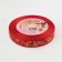 Kapron tape with embossing "Omela", 15 mm × 23 ± 1 m, red/gold color