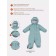 Combineson Children's Winter Mowbaby Alaska, Height 92 cm, Aquamarine Color