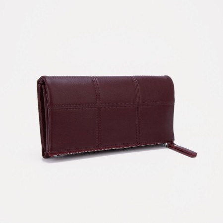 Women's wallet on magnets, burgundy color