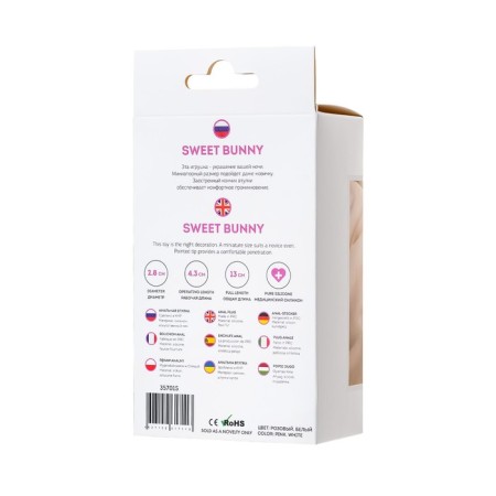 Anal sleeve Todo byfa Sweet Bunny, tail, silicone, d = 2.8 cm, 13 cm, pink color 90768-9