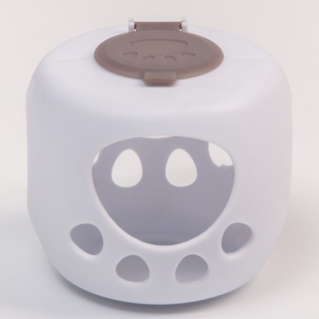 Block on the door handle, white color