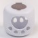 Block on the door handle, white color