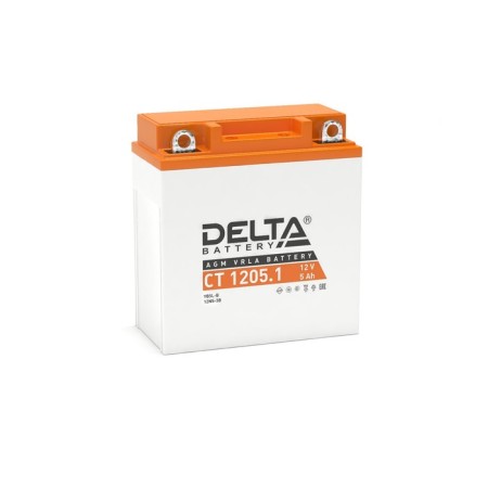 DELTA Battery ST1205.1 (12N5-3B, YB5L-B) 12 V, 5 Ah reverse (- +)