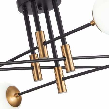 Ceiling Ceiling ST LUCE. SL1203.402.08. Limano. 8x40 watts, E27, 118.5x118.5x3.7 cm, bronze color, black-11