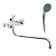 Accoona A87177 bathtub, two -wound, with shower, silumin, chrome