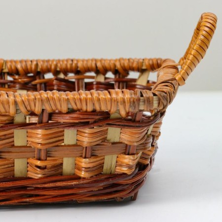 Wicker bowl, 25x18x7, fern-1
