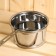 Stainless steel bathhouse, 0.7l, 58 cm, with a wooden handle