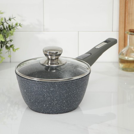 Set of dishes No. 1 granite, 3 objects: pan D = 26 cm, bucket 1.7 l, pot 5 l, covers, anti -stick coating-9
