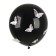 Latex ball 18 "White butterflies", black, with stickers