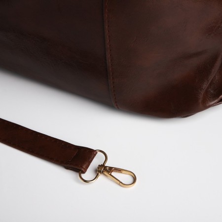 Zipper bag with zipper, brown color-5