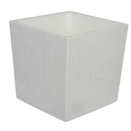 Plastic pot Live-In-Green with the Quadro tab, 18 l, white color