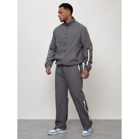 Male tracksuit, size 48, gray color-1