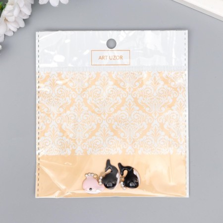 Decor for creativity Metal "Kit" enamel, rhinestones mix 2.2x, 6 cm-3