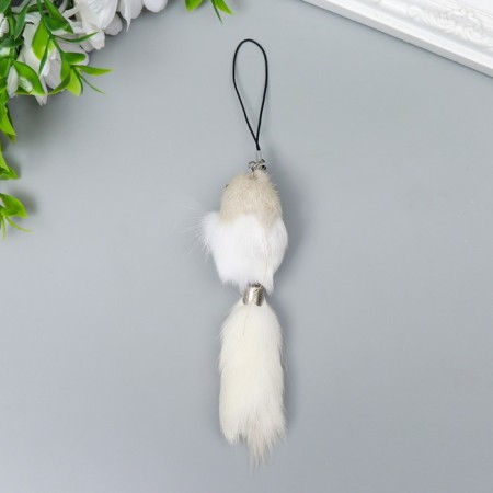 Fluffy on the suspension "White Mouse" mix 8.5x3.5x3.5 cm-2