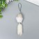 Fluffy on the suspension "White Mouse" mix 8.5x3.5x3.5 cm