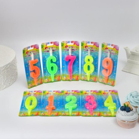 Show Box with candles for the cake numbers "Classic". 10.2 cm, 50 pieces-4