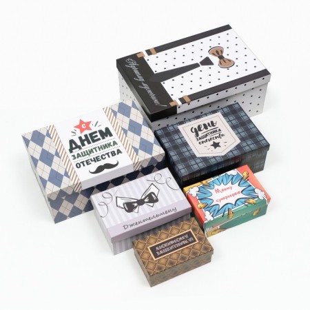 A set of boxes 6 in 1 "best man", 30.5 x 20 x 13 - 13.5 x 8 x 5 cm-2